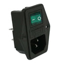 AC 10A 250V IEC320 C14 Inlet Module with Neon Lamp Rocker Switch and Fuse H