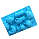 Eco-friendly Silicone Summer Ocean World Animals Shape Halloween DIY Ice Mold