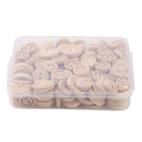 150x Wooden Buttons Letter Handmade with Love DIY Crafts Sets for Sewing