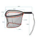 Portable Fly Fishing Landing Net Aluminum Alloy Frame Rubber Handle Brail