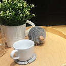 Sheep Shape Anti Slip Cup Pads Coasters Insulated Round Felt Cup Mats Japan