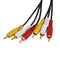 15M 3 Video Audio RCA Composite Cable for DSS HDTV VCR DVD players S-Video VCRs