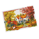 Autumn Landscape Pattern Stamped Cross Stitch Kit 11 Count Embroidry Cloth