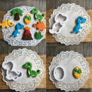 8pcs/Set DIY Dinosaur Fondant Cake Mold Plastic Biscuit Baking Mould Decor
