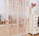 2 x 1M Jacinth Rose Tulle Voile Window Curtain Drape Panel Scraf Valance Sheer
