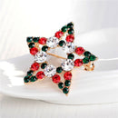Great Star Crystal Rhinestone Snowman Christmas Brooch Pin Xmas Gift yxVGsp