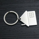 House Home Keyring metal Pendant Keyfob Chrome Key Bag Chain Wedding Gift N Y6P1