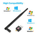 300Mbps Wireless USB Wifi Adapter Dongle Dual Band 2.4GHz with Antenna Call