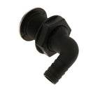 90 Degree Thru Hull Fitting Marine Boat Hose with Stainless Rim - 13mm