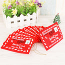 2pcs/Lot Christmas Santa Letter Envelope Greeting Cards Candy Bag Xmas Ornament