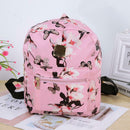 Women Backpack High Quality Floral Printing PU Leather Backpack(pink) SN9F