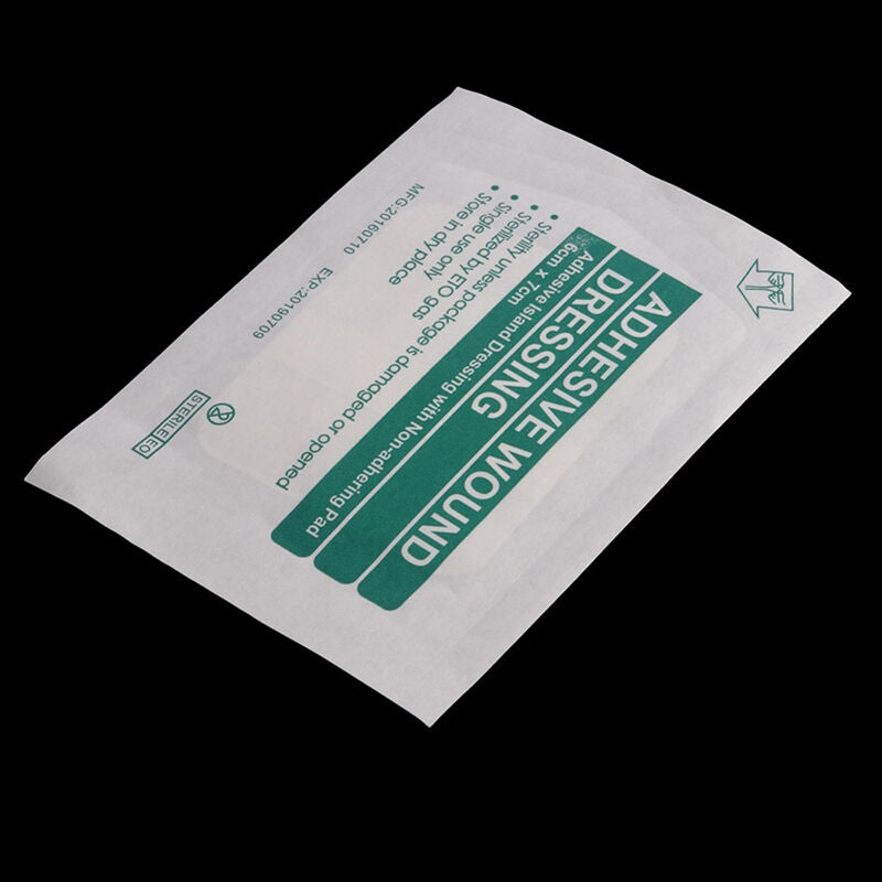 10P Non woven  Adhesive Wound Dressing Band First Aid Bandage-6X7cm O9Y1
