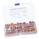 280 x 12 Sizes Brass Flat and Lock Washers Assortment Metric Grommet Copper