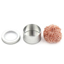 Soldering Iron Tip Cleaning Wire Scrubber Cleaner Ball With Metal Case Box JR
