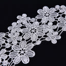1x Embroidered Floral Lace Neckline Collar Trim Clothes Sewing Applique Pop