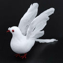 White Artificial Foam Feather Spreading Wings Simulation Dove Wedding Decor