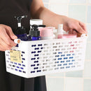 Plastic Desktop Storage Basket Rectangular Bathroom Portable Storage Box Ba