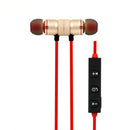 Golden Metal Magnetic Bluetooth 4.1 Headset Mobile Phone Wired Control Earphone