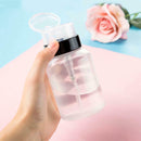 2PCs Empty Clear Nail Art Pump Dispenser Acetone Polish Remover Liquid  JIK