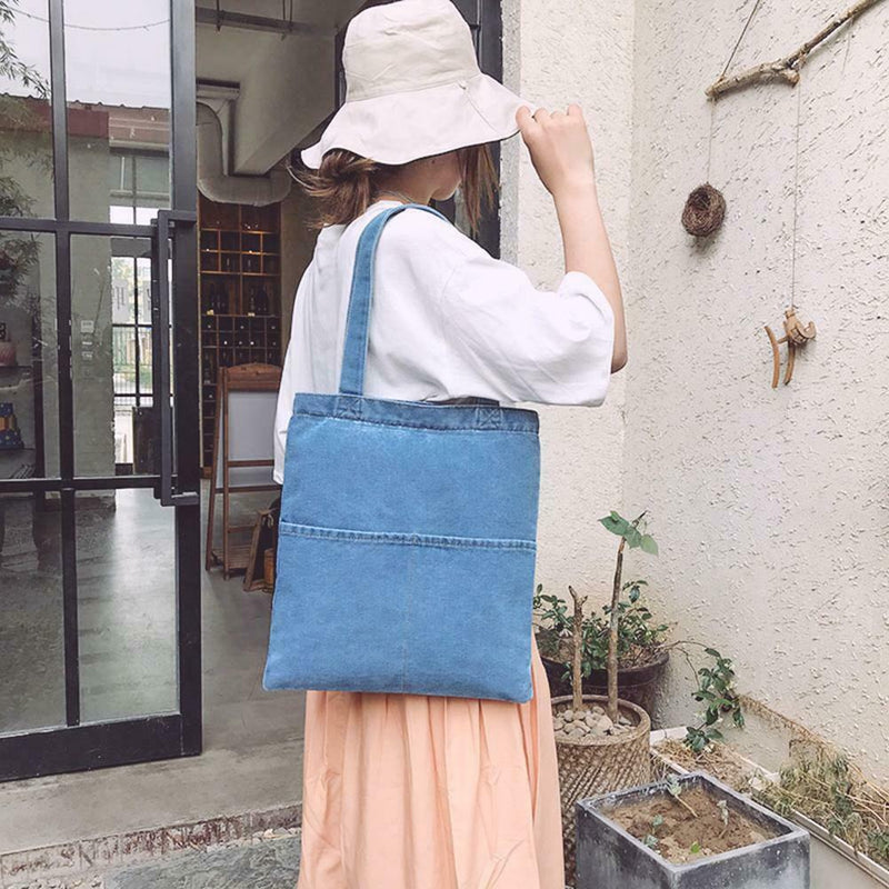 Denim Women Shoulder Crossbody Bags Large Capacity Handbag (Style 1 Light)