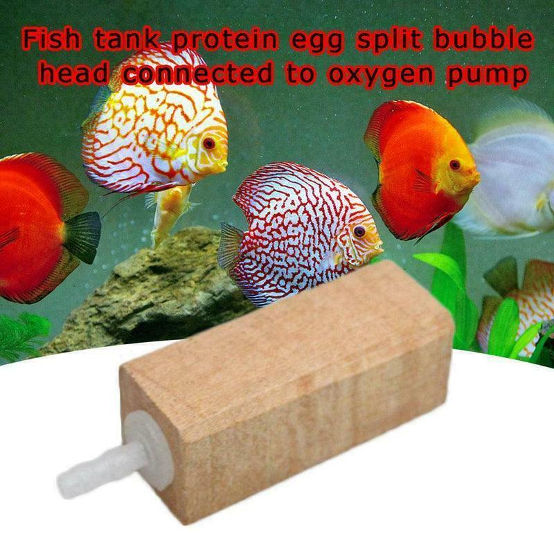 Air Stone Wooden Airstone For Protein Skimmer Aquarium Fish Split Joint Tan B5T6