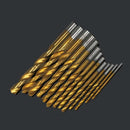 13Pcs Drill Bit Titanium Coated Metal HSS Twist Drill Bit Steel Brick Set Tools