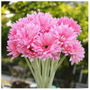 10 PCS Artificial Silk Gerbera Daisy Flower Wedding Party Home Bridal Bouqu