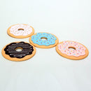 4Pcs Thermal Insulation Round Donut Coasters Drink Bottle Beverage Cup Mats