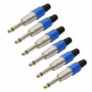 6pcs 6.35mm 1/4inch Male Mono Plug To RCA Female Jack Audio Adapter Connect