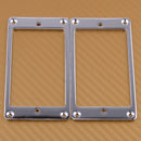 2pcs Metal Flat Humbucker Pickup Mounting Ring Frame Surround Chrome Plated
