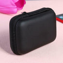Mini Zipper Earbud Pouch USB Cable Portable Earphone Storage Bag (Black) A
