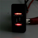 12V 20A Winch In Winch Out ON-OFF-ON Rocker Switch 7 Pin LED RED N4V8