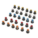 30x Plastic Pot Knobs for 6mm Potentiometers Rotary Switch Encoder 5 Colours New