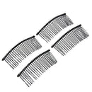 5pcs Metal Hair Comb Slide Side Findings Hair Jewelry Findings Tool Black