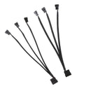 2pcs 4Pin  To 3x 3pin Fan Splitter Power Cable