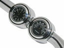 Motorcycle Handlebar Clock & Thermometer - Waterproof Dial Watch and Therm for