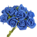 100Pcs Mini Artificial Roses Flowers Bouquet Wedding Romatic Decor Dark Blue