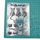 cute cat family Silicone Stamp DIY Scrapbooking Photo Album DecorativeBX