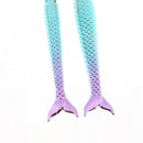 7pcs Green Gradient Purple Beauty Fishtail Makeup Brush Set