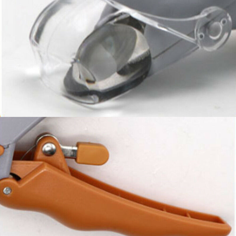 Electronic Pet Dog Nail Clippers with LED Light Toe Nail Grooming Scissors A