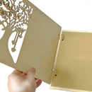 Wedding Guest Books Wooden Heart Hollow Notebook Name Sign Board Craft Gift