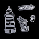 4pcs lighthouse beach Metal Cutting Dies Stencil Scrapbooking Photo Album M&O
