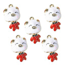5Pieces Mini Pig Enamel Alloy Charms Pendant Jewelry DIY Crafts Findings