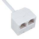6P2C RJ11 Male to Female Two Way Telephone Splitter Converter Cable E2Q7