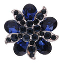 2Pcs Metal Flower Rhinestone Buttons With Shank DIY Decor Sewing Crafts 25mm