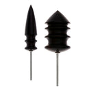2Pcs Wooden Leather Craft Edge Burnisher Polished Grind Slicker Pointed Head
