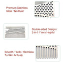 Stainless Steel Mustache Comb Beard Comb For Men'S Shaving Male'S Mustache  O3J2