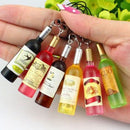 2Pcs Mini Wine Bottle Key Chain Phone Chain Cute Wine Bottle Pendant Random gau