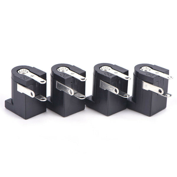10Pcs DC-005 Black Power Jack Socket Connector 5.5*2.1mm Socket Round The Nee Gn