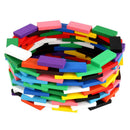 120Pcs Kids Color Sort Rainbow Wood Domino Kits Educational Toys DominoesJ Gw